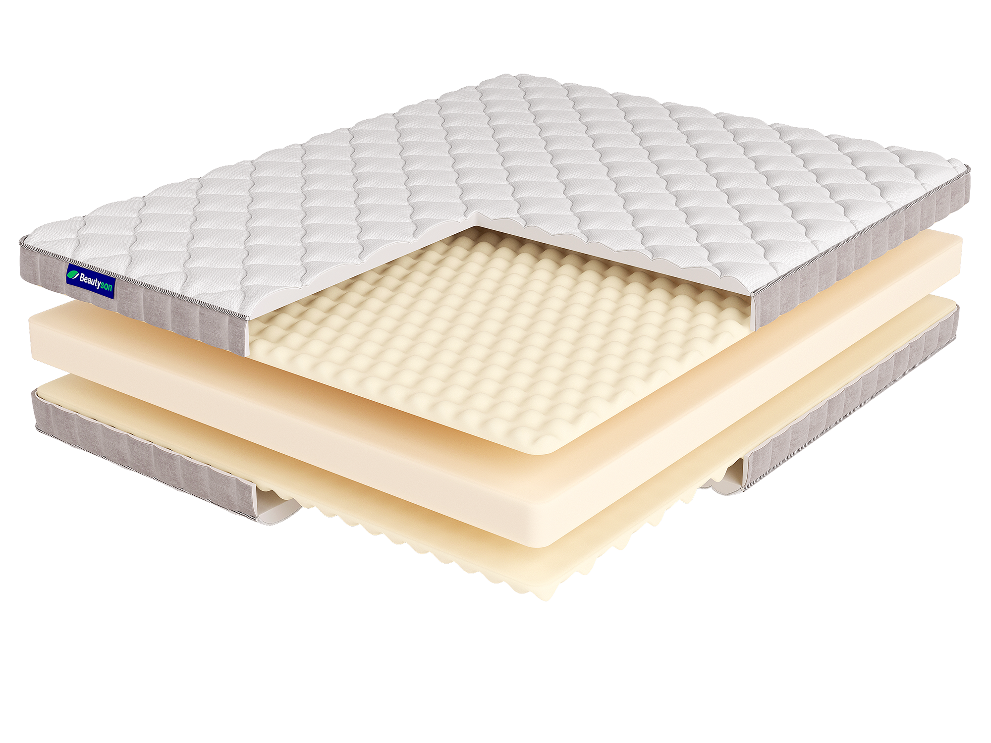 Матрас FOAM 14 Massage Double LUX 200x200 19141 умеренно-мягкой жесткости высотой 22 см